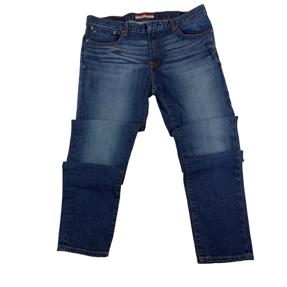 Tommy Hilfiger Men's Jeans Size 36x32 Slim Fit Denim Dark Wash